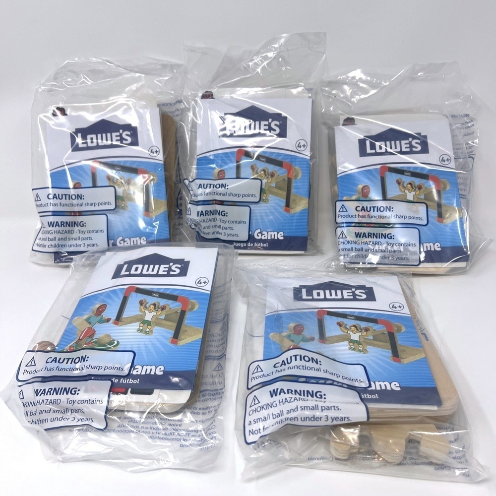 Lot Of 5 Lowe's Tabletop Soccer Game-DIY Kids Workshop (Build & Grow) Wooden